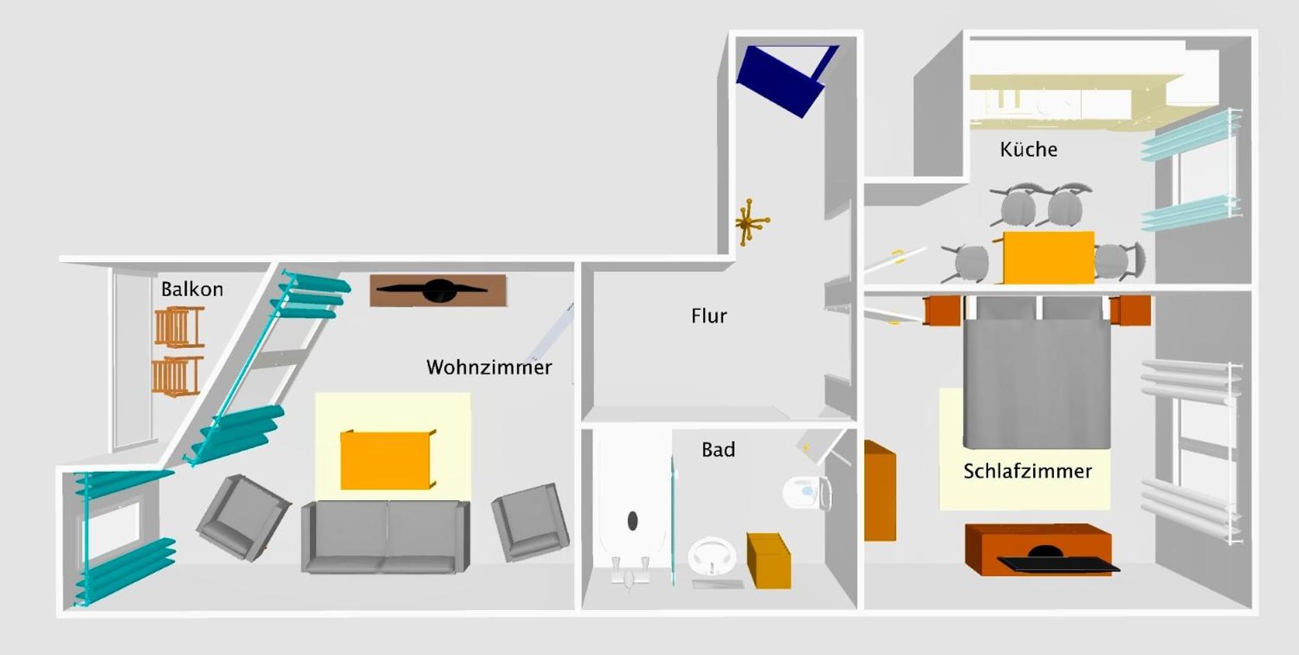Modernes Zwei-Zimmer-Apartment Chemnitz - Kassberg Exteriör bild